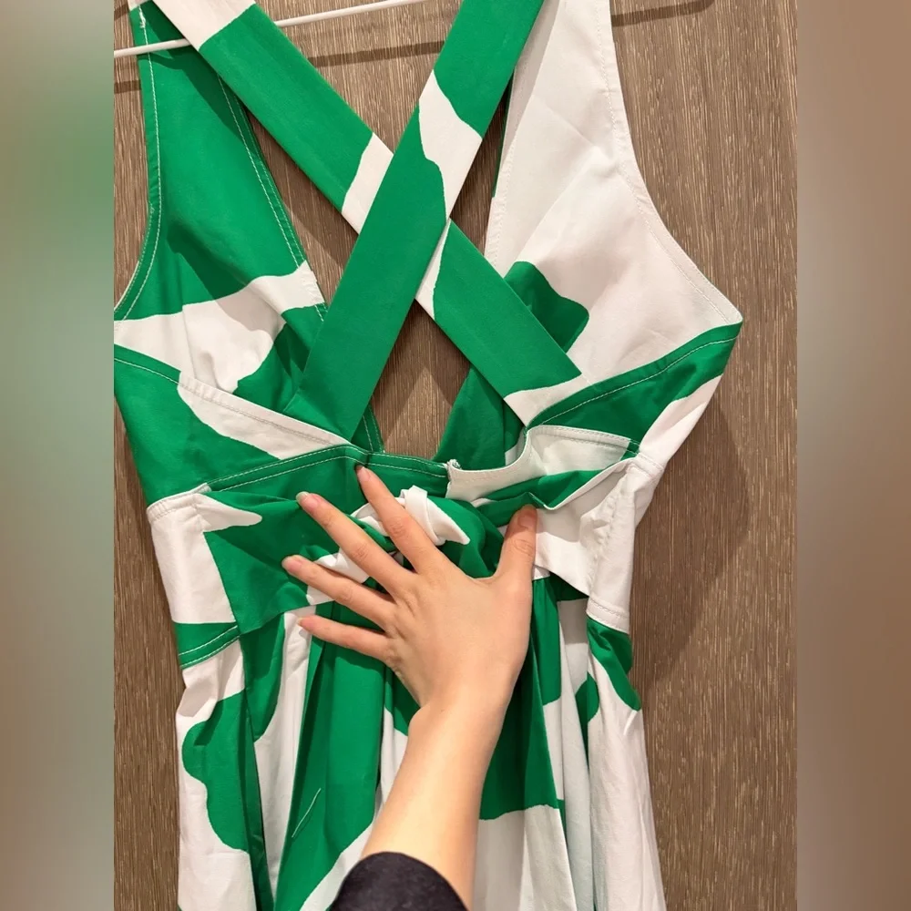 Milly Green and White Maxi Dress - Picture 7 of 15